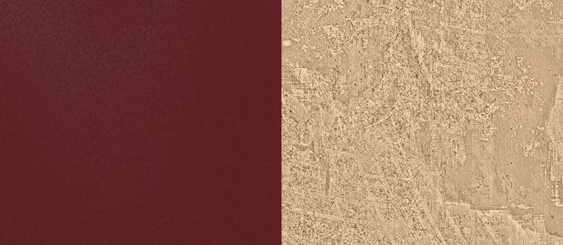 Цвет винно-красный, RAL 3005, покрытие глянец (полиэстер), в сочетании с материалом «Песочная штукатурка»