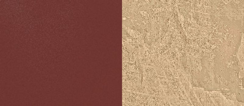 Цвет оксид красный, RAL 3009, покрытие глянец (полиэстер), в сочетании с материалом «Песочная штукатурка»