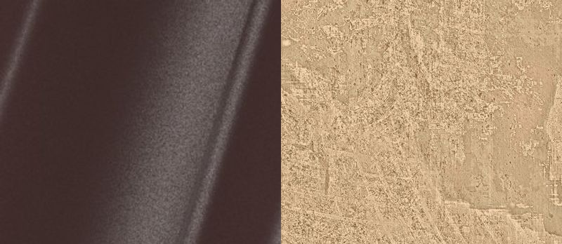 Цвет шоколадно-коричневый, RAL 8017, покрытие глянец (полиэстер), в сочетании с материалом «Песочная штукатурка»