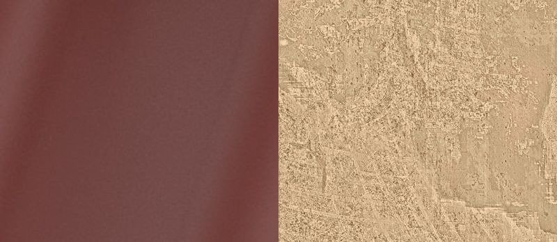 Цвет оксид красный, RAL 3009, покрытие мат, в сочетании с материалом «Песочная штукатурка»