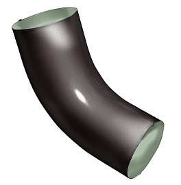 Колено 60⁰, 90 мм, 8017 шоколадно-коричневый