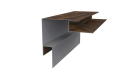 Планка угла наружного сложная Блок-хаус 110x110x2000 мм, Дуб Локарно 3D