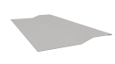 Планка крепёжная фальц 50x17x29 мм, 9003 сигнальный белый глянцевый