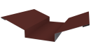 Планка ендовы верхняя 76x76x2000 мм, 3009 оксид красный глянцевый