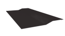 Планка крепёжная фальц 50x17x29 мм, 8019 серо-коричневый глянцевый