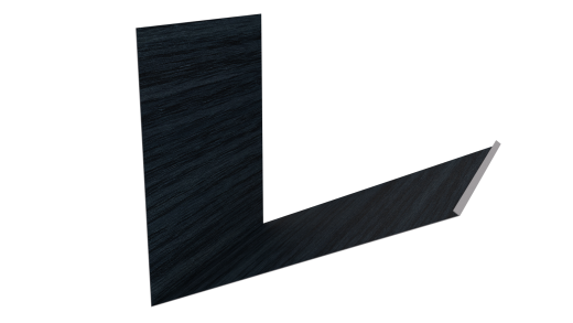 Планка примыкания верхняя к трубе фальц 250x210 мм, Морион 3D