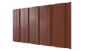 Профнастил К20 1195/1130x0,4 мм, 8004 медно-коричневый глянцевый