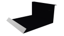 Планка примыкания нижняя 100x200x2000 мм, 9005 черный янтарь глянцевый