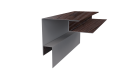 Планка угла наружного сложная Блок-хаус 110x110x2000 мм, Морёный дуб 3D