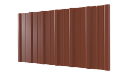 Профнастил НС16 1150/1100x0,7 мм, 8004 медно-коричневый глянцевый