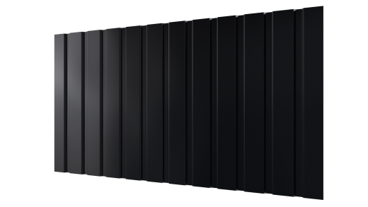 Профнастил С10 1155/1100x0,4 мм, 9005 черный янтарь глянцевый