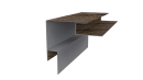 Планка угла наружного сложная Блок-хаус 110x110x2000 мм, Дуб Сантана 3D