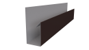 Планка П-образная Блок-хаус 30x30x2000 мм, 8017 шоколадно-коричневый глянцевый
