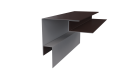 Планка угла наружного сложная Блок-хаус 110x110x2000 мм, 8017 шоколадно-коричневый глянцевый