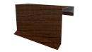 Планка торцевая фальц 65x97 мм, Золотой орех 3D