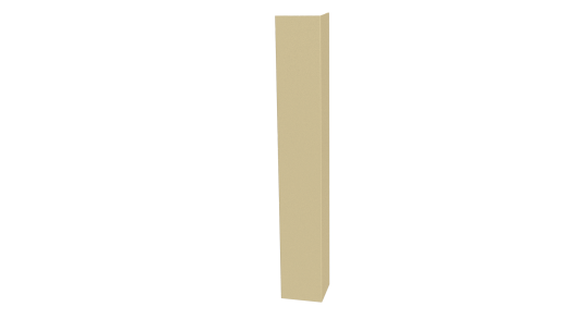 Планка угла наружного 50x50x2000 мм, 1014 слоновая кость глянцевый