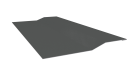 Планка крепёжная фальц 50x17x29 мм, 7005 мышино-серый глянцевый
