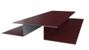 Планка стыковочная сложная Блок-хаус 110x2000 мм, 3005 винно-красный глянцевый