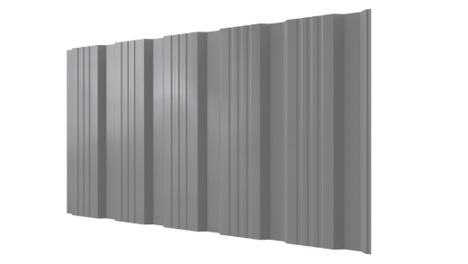 Профнастил К20 1195/1130x0,5 мм, 9006 бело-алюминиевый глянцевый