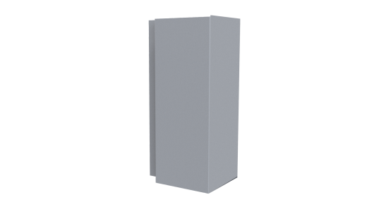 Планка угла наружного сложная Блок-хаус 110x110x2000 мм, 7040 серое окно глянцевый