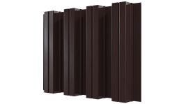 Профнастил Н75 800/750x0,65 мм, 8017 шоколадно-коричневый глянцевый