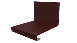 Планка примыкания нижняя к трубе фальц 140x200 мм, 3005 винно-красный матовый