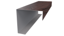 Декоративная накладка угловая 20x60x60x20 мм, Морёный дуб 3D