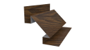 Планка угла внутреннего сложная Блок-хаус 110x2000 мм, Дуб Локарно 3D