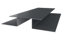Планка стыковочная сложная Блок-хаус 110x2000 мм, 7011 железно-серый глянцевый