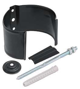 Кронштейн трубы на кирпич 90 мм, 7024 графитовый серый