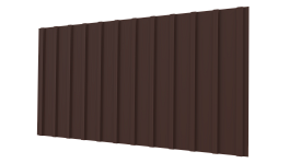 Профнастил С10 1170/1100x0,5 мм, 8017 шоколадно-коричневый стальной бархат
