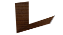 Планка примыкания верхняя к трубе фальц 250x210 мм, Золотой орех 3D