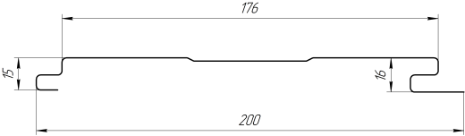 Лайн Про Изгиб 200/176х0,45 мм, Дуб Локарно 3D