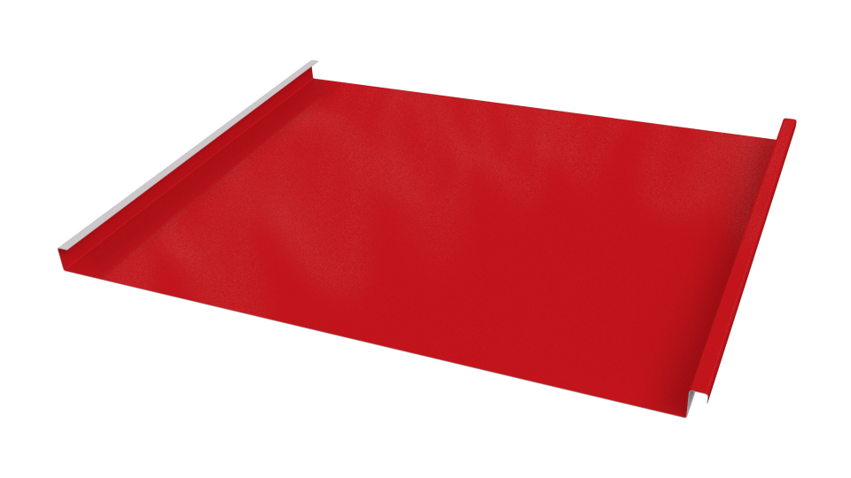 Фальцевая кровля 562/550x0,5 мм, 3020 транспортный красный глянцевый