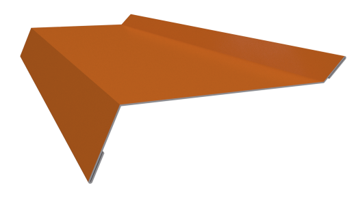 Планка примыкания в штробу 20x60x10 мм, 2011 насыщенный оранжевый глянцевый