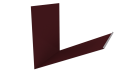 Планка примыкания верхняя к трубе фальц 250x210 мм, 3005 винно-красный глянцевый