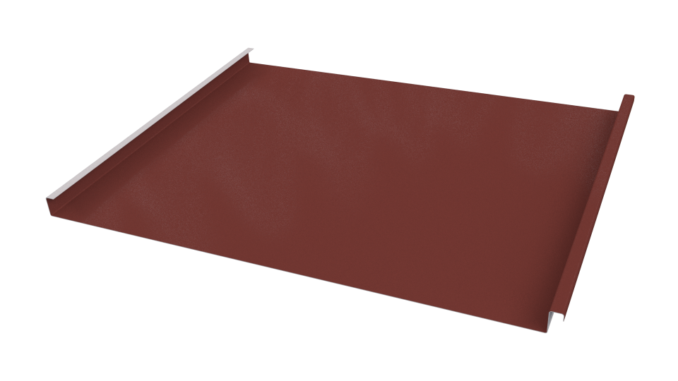 Фальцевая кровля 562/550x0,45 мм, 3009 оксид красный глянцевый