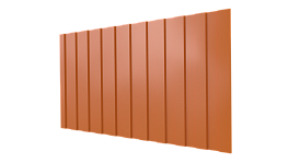Профнастил С8 1200/1150x0,25 мм, 2011 насыщенный оранжевый глянцевый