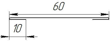 Планка стыковочная 60x2000 мм, 2004 оранжевый глянцевый