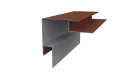 Планка угла наружного сложная Блок-хаус 110x110x2000 мм, 8004 медно-коричневый матовый
