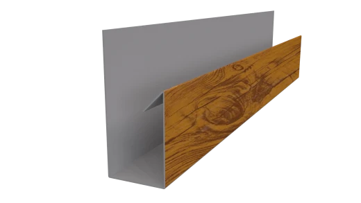 Планка П-образная Блок-хаус 30x30x2000 мм, Золотистый дуб 3D