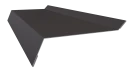 Планка примыкания в штробу 20x60x10 мм, 8019 серо-коричневый матовый