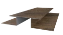 Планка стыковочная сложная Блок-хаус 110x2000 мм, Дуб Сантана 3D