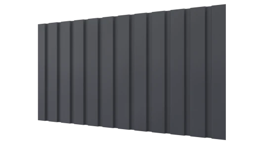 Профнастил С10 1155/1100x0,5 мм, 7024 графитовый серый матовый