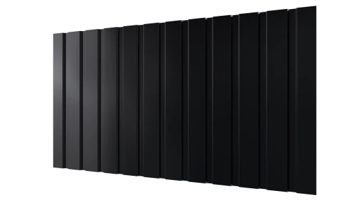 Профнастил С10 1155/1100x0,45 мм, 9005 черный янтарь глянцевый