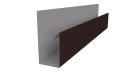 Планка П-образная Блок-хаус 30x30x2000 мм, 8017 шоколадно-коричневый PUR Pruf