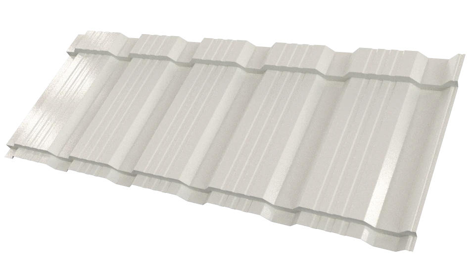 Металлочерепица Каскад 1195/1130x0,5 мм, 9002 светло-серый глянцевый