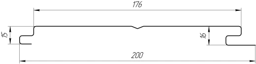 Лайн Про Полоса 200/176x0,5 мм, 1015 св. слоновая кость глянцевый
