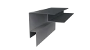 Планка угла наружного сложная Блок-хаус 110x110x2000 мм, 7011 железно-серый глянцевый