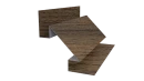 Планка угла внутреннего сложная Блок-хаус 110x2000 мм, Дуб Сантана 3D